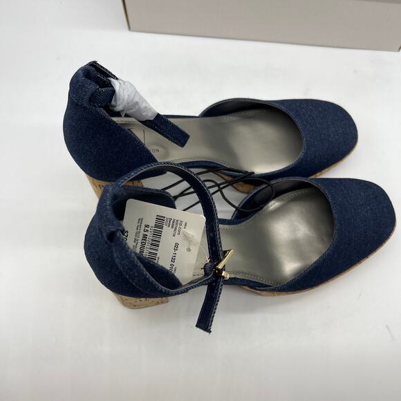 Worthington Womens Panama Block Heel Pumps Denim Size 9.5 M - Picture 8 of 9